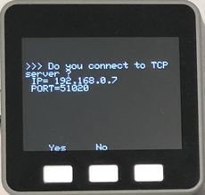 TCPクライアント画面